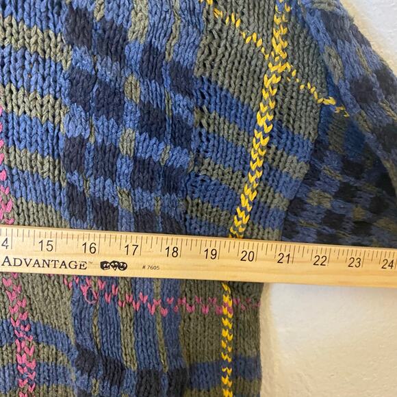 Vintage American Eagle Knit Linen Cotton Crewneck Fisherman Sweater Size Medium - Picture 2 of 6